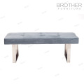 Commercial hotel furniture long upholstered stool ottoman with high quality